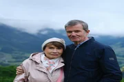 John J&uuml;rgens mit seiner Mutter Erika am Filmset in Aurach bei Kitzb&uuml;hel.