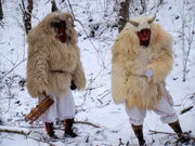 Each spring, adopt the fearsome "Buschos" the winter with loud rattles, fire, and a big party.