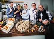 Gruppenbild der Protagonisten: Beat B&uuml;schlen, Elias Bartlome, Urs Bartenschlager, Daniel Wechsler und Hans Tr&ouml;ler