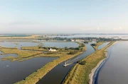 Die Valli di Comacchio: besondere Lagunenlandschaft, in der sich Salzwasser und Süßwasser vermischen.