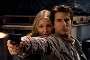 KNIGHT & DAY  As the danger escalates during their global adventure, June Havens (Cameron Diaz)  finds herself increasingly drawn to the mysterious Roy Miller (Tom Cruise).  Photo credit: Frank Masi  TM and &copy; 2010 Twentieth Century Fox and Regency Enterprises.  All rights reserved.  Not for sale or duplication.