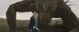 Conor (Lewis MacDougall, l.); Monster (Liam Neeson, r.)