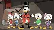 L-R: Huey, Dewey, Scrooge McDuck, Louie, Webby