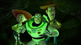 TOY STORY OF TERROR - From Disney&bull;Pixar comes a spooky new tale featuring all of the favorite characters from the "Toy Story" films. What starts out as a fun road trip for the "Toy Story" gang takes an unexpected turn for the worse when the trip detours to a roadside motel. After one of the toys goes missing, the others find themselves caught up in a mysterious sequence of events that must be solved before they all suffer the same fate in this "Toy Story of Terror." The cast of "Toy Story of Terror" includes Tom Hanks as Woody, Tim Allen as Buzz, Joan Cusack as Jessie, Carl Weathers as Combat Carl/Combat Carl Jr., Timothy Dalton as Mr. Pricklepants, Don Rickles as Mr. Potato Head, Wallace Shawn as Rex and Kristen Schaal as Trixie. "Toy Story of Terror" is produced by Galyn Susman and directed by Angus MacLane. The special, from Disney&bull;Pixar, will premiere on ABC in October 2013. (Disney/Pixar 2013) JESSIE, BUZZ LIGHTYEAR, WOODY