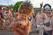 Traditionelle Bemalung im Rahmen des Tapatifestival in Rapa Nui / Osterinsel