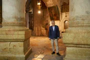 Christopher Clark in der Grabeskirche in Jerusalem