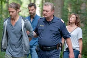Im Bild (v.li.): Zacharias Moser (Philipp Karlsbader), Lukas Roither (Jakob Seeb&ouml;ck), Kroisleitner (Ferry &Ouml;llinger), Nina Pokorny (Julia Cencig).