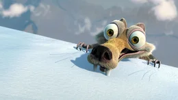 Mit viel Eifer erobert Scrat seine Eichel zur&uuml;ck. Als er sie im Gletscher vergraben will, spaltet sich prompt das Eis.
