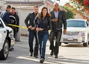 Machen sich große Sorgen um Dom: Callen (Chris O'Donnell, M.), Kensi (Daniela Ruah, 2.v.r.) und Sam (LL Cool J., r.) ...