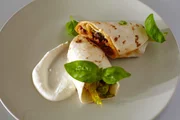 Mexiko-Wrap mit Rindfleisch & Bohnen.