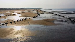 Angst vor dem gro&szlig;en Bruder: Panzersperren am Strand von Taiwan