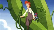 Aus den Bohnen ist eine riesige Bohnenranke in den Himmel gewachsen. Hans, Yoyo und Doc Croc klettern hinauf und müssen dort einen bösen Riesen besiegen.