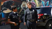 Talia Bishop (Afton Williamson) und John Nolan (Nathan Fillion) wollen weitere Graffiti Bemalungen auf der Wand verhindern. Talia Bishop (Afton Williamson) und John Nolan (Nathan Fillion) wollen weitere Graffiti Bemalungen auf der Wand verhindern.