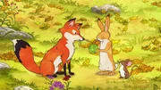 Der kleine braune Hase findet ein merkwürdiges grünes Ding. Die kleine Feldmaus weiß auch nicht, was es ist. Die beiden fragen die kleine Rotfüchsin um Rat. Der kleine braune Hase findet ein merkwürdiges grünes Ding. Die kleine Feldmaus weiß auch nicht, was es ist. Die beiden fragen die kleine Rotfüchsin um Rat.