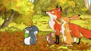 Die Freunde versuchen herauszufinden, was das für ein merkwürdiges grünes Ding ist, das der kleine braune Hase gefunden hat. Die Freunde versuchen herauszufinden, was das für ein merkwürdiges grünes Ding ist, das der kleine braune Hase gefunden hat.