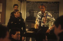 First from the left: Lieutenant Mauser (Art Metrano)