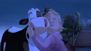 Die Bäuerin und Lieselotte sind wieder Freunde. Die Bäuerin und Lieselotte sind wieder Freunde.