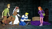 Scooby-Doo und seine Freunde haben einen Vampir überwältigt.