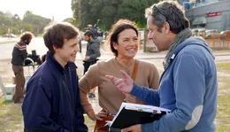 Von links nach rechts: Valentino Fortuzzi (Rolle Caspar), Christine Neubauer (Rolle Maria) und Markus Herling (Regie).