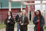 Lous Freundinnen aus New York sind zu Gast auf der Heartland Ranch: Mackenzie, Lauren und Nicole (v.li.: Cara Pifko, Laura Regan, Vinessa Antoine).
