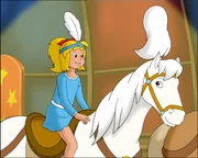 Womit könnte Bibi den Zirkusdirektor davon abbringen dass er das Pony wieder zurück möchte, wenn nicht mit einer ganz neuen wahrhaftigen Sensationsnummer?