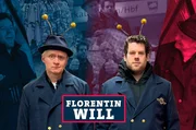 Pierre M. Krause (li.) wird in der heutigen Kurzstrecke überrascht; im Podcast-Ufo hat Florentin mit Stefan Titze schon über ihre Pläne gesprochen.