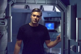 C74-22a Chris Kelvin (George Clooney) investigates the mysteries aboard a space station orbiting a mysterious planet. Not for sale or duplication.