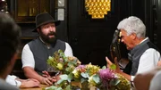 3Spitz Musikanten Andreas Unterberger (links) und Joch Weißbacher (rechts) musizieren, während ServusTV's "Servus Musikantenstammtisch - Ja, das ist Kufstein am grünen Inn" in Kufstein, Tirol, Österreich, stattfindet.
