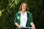 Landschaftsbauunternehmerin Katja Eulenbach. Landschaftsbauunternehmerin Katja Eulenbach.