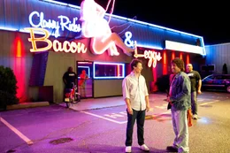 Todd Peterson (Andy Samberg) and Donny Berger (Adam Sandler) in Columbia Pictures' comedy THAT'S MY BOY.