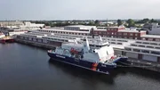 Die Borkum ist der gr&ouml;&szlig;te Zollkreuzer der Kontrolleinheit See des Deutschen Zolls. Er ist 49 Meter lang und knapp 20 Meter breit.