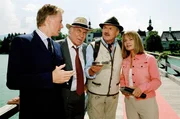 v.li.: Albert Fortell (Felix Hofstätter), Michael Janisch (Egon Weinheim), Dietrich Mattausch (Ernst Knapp), Jenny Jürgens (Ruth Hofstätter).