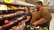 Randy shopping at the grocery store with his sister Danielle.