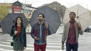Violett Beane (Cara), Suraj Sharma (Rakesh), Brandon Micheal Hall (Miles Finer). Violett Beane (Cara), Suraj Sharma (Rakesh), Brandon Micheal Hall (Miles Finer).