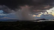 Herbst-Sturm über der Gialova-Lagune. Herbst-Sturm über der Gialova-Lagune.