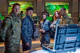 Das G.I. JOE Team: (v.l.n.r.) Duke (Channing Tatum), Commander General Hawk (Dennis Quaid), Technikfreak Breaker (Sa&iuml;d Taghmaoui), Martial Arts-Expertin Scarlett (Rachel Nichols) und Waffenspezialist Ripcord (Marlon Wayans) ...