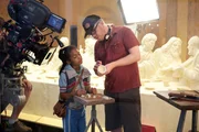(L-R) YARA SHAHIDI and Director JIM FIELD SMITH on the set of BUTTER