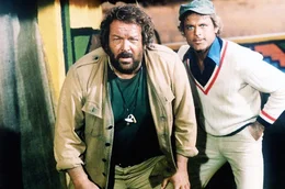 Wenn Gefahr im Verzuge ist, laufen das 'Nilpferd' (Bud Spencer, li.) und das 'Krokodil' (Terence Hill, re.) zu Hochform auf ...