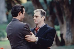 L-R: Vincent Mancini-Corleone (Andy Garcia) und Don Michael Corleone (Al Pacino)