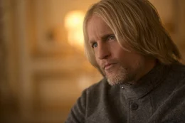 K&auml;mpft an der Seite von Katniss f&uuml;r ein menschenw&uuml;rdiges Leben der Einwohner von Panem: Haymitch (Woody Harrelson) ...