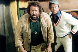 Wenn Gefahr im Verzuge ist, laufen das 'Nilpferd' (Bud Spencer, l.) und das 'Krokodil' (Terence Hill, r.) zu Hochform auf ...