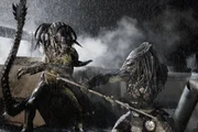 Als ein Raumschiff mit einer neuen Spezies, den Predaliens (l.), auf der Erde abst&uuml;rzt, m&uuml;ssen die Menschen ums &Uuml;berleben k&auml;mpfen. Aber auch ein erfahrener Predator (r.) macht sich auf den Weg, um die Stadt von den Angreifern zu befreien ...