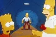 In der Kanalisation stellt Ex-Präsident Bush (Mi.) seine Widersacher Bart und Homer.