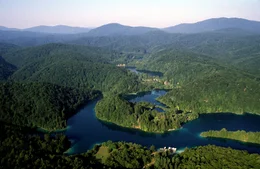 Luftaufnahme: Plitvicer Seen.