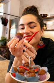 Lucies Schokoladen-Trüffel sind mit einer Chili-Note verfeinert.