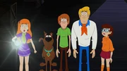 v.li.: Daphne Blake, Scooby-Doo, Shaggy Rogers, Fred Jones, Velma Dinkley
