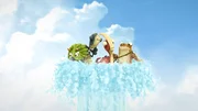 Tiny, Bill, Rocky und Mazu (v.l.n.r.) entdecken eine Font&auml;ne, die sie nutzen wollen, um Giganto von den Stinkblumen zu befreien.