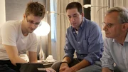 Edward Snowden, Glenn Greenwald und Journalist Ewen MacAskill.