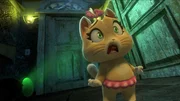 Lampo erlaubt sich einen Scherz und erz&auml;hlt Pilou von einem Monster, das in der Dunkelheit leben soll und jagt der kleinen Katze damit ungewollt gro&szlig;e Angst ein.