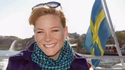 Moderatorin Andrea Jansen in Schweden.